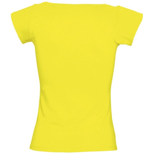 Футболка женская Melrose 150 с глубоким вырезом, лимонно-желтая